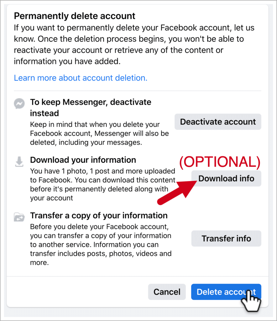 How to Delete Your Facebook Account.