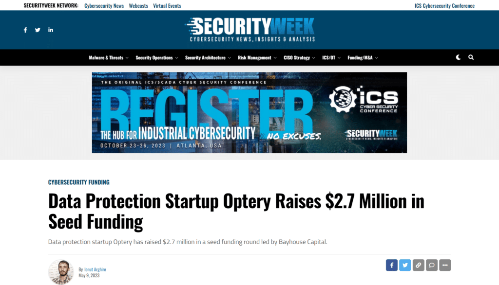 Data Protection Startup Optery Raises $2.7 Million in Seed Funding