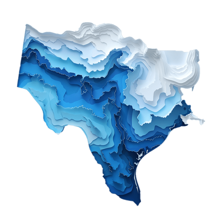 Abstract Texas State Map Art
