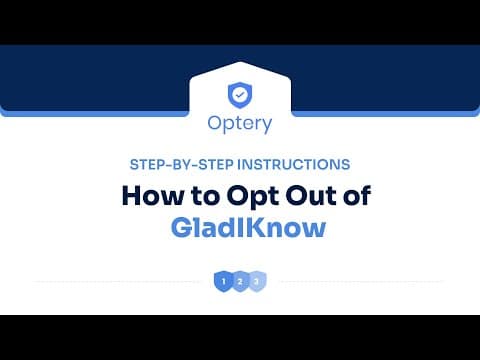 GladIKnow How to Opt Out of GladIKnow Step by Step Instructions