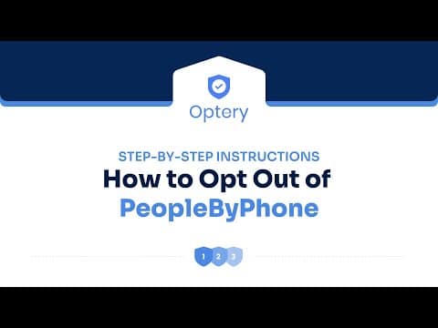 How to Opt Out of PeopleByPhone Step by Step Instructions