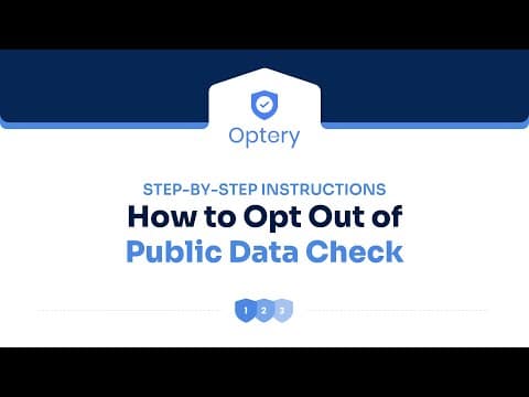Opt Out of Public Data Check Step by Step Instructions