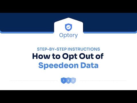 How to Opt Out of Speedeon Data – Step by Step Instructions